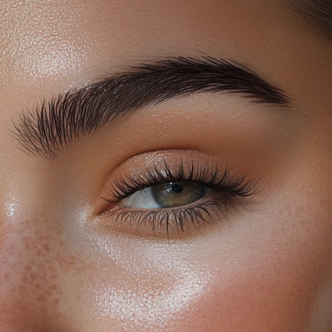 Professional brow shaping service resulting in naturally elegant brows.