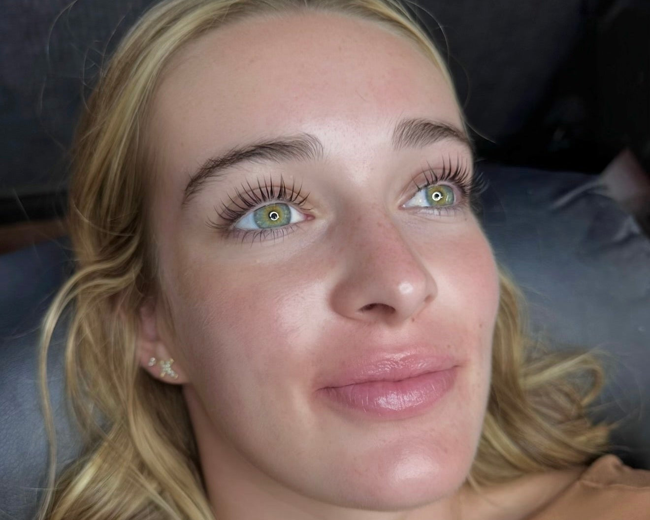 San Diego Korean lash lift results with naturally curled, eye-opening lashes.