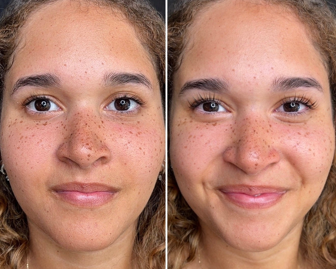 Korean Lash Lift results with soft, lifted natural lashes at Wilde Beauty in San Diego.